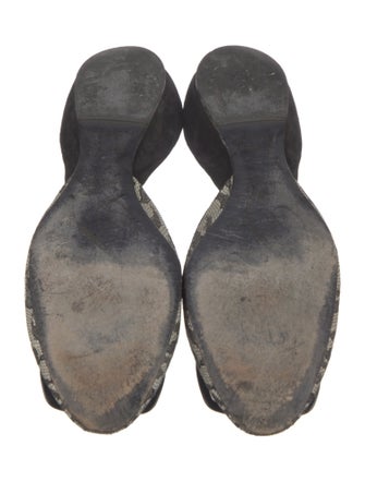 Roger Vivier Lace Printed D'Orsay Flats