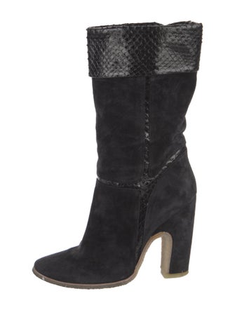 Roger Vivier Suede Moto Boots