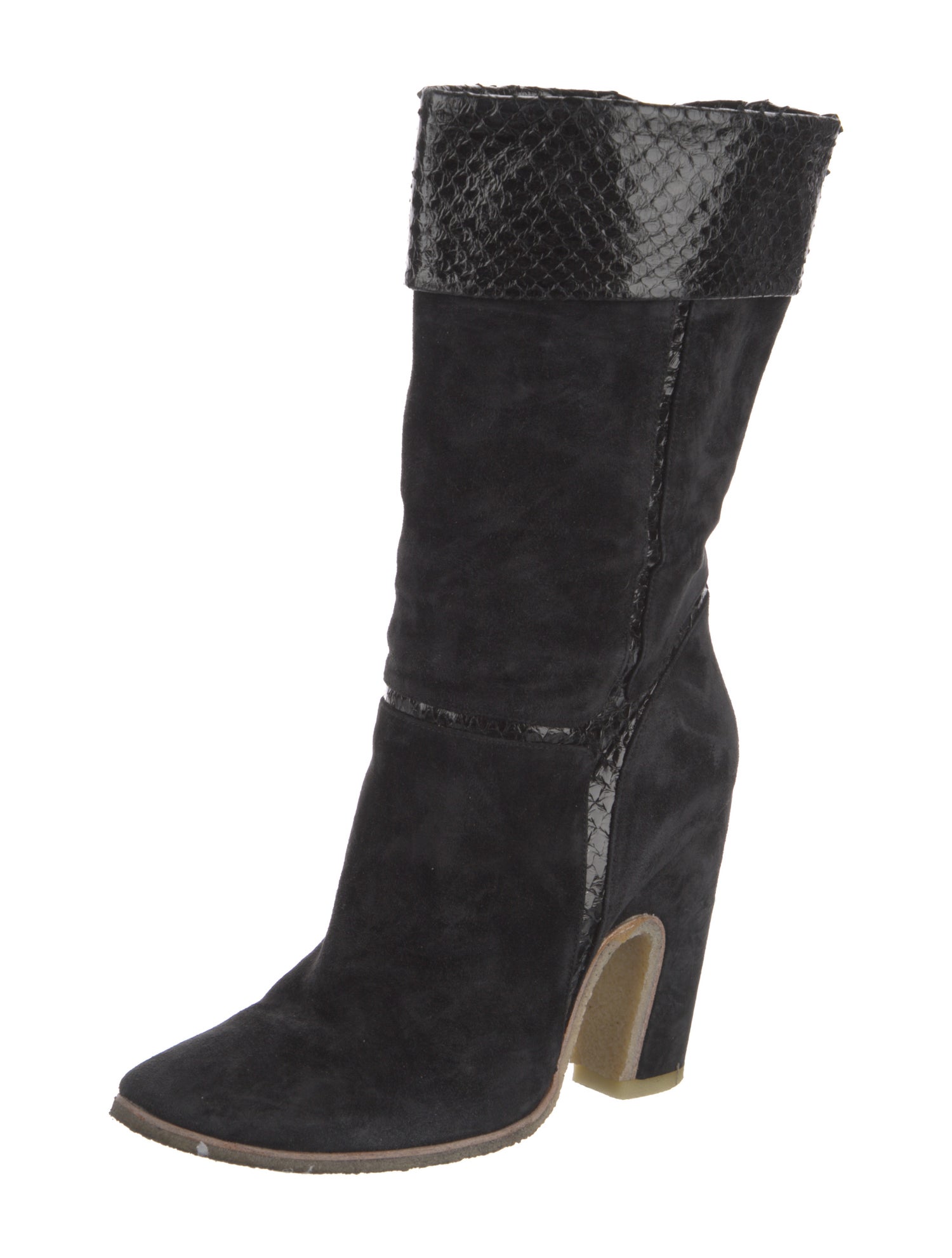 Roger Vivier Suede Moto Boots