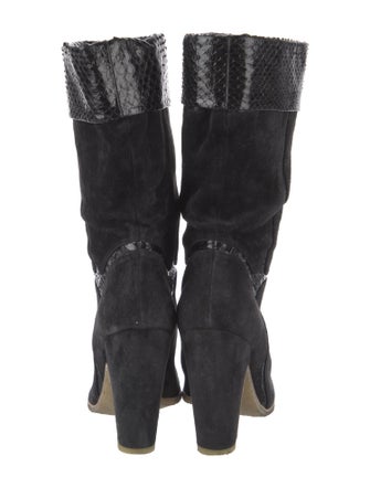 Roger Vivier Suede Moto Boots