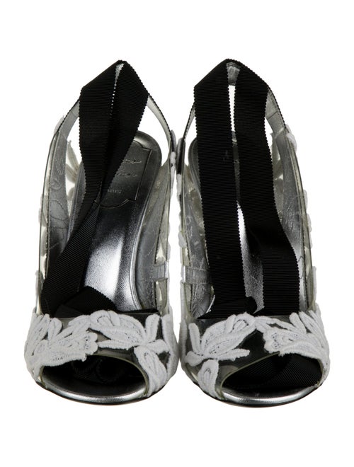 Roger Vivier PVC Lace Pattern Sandals