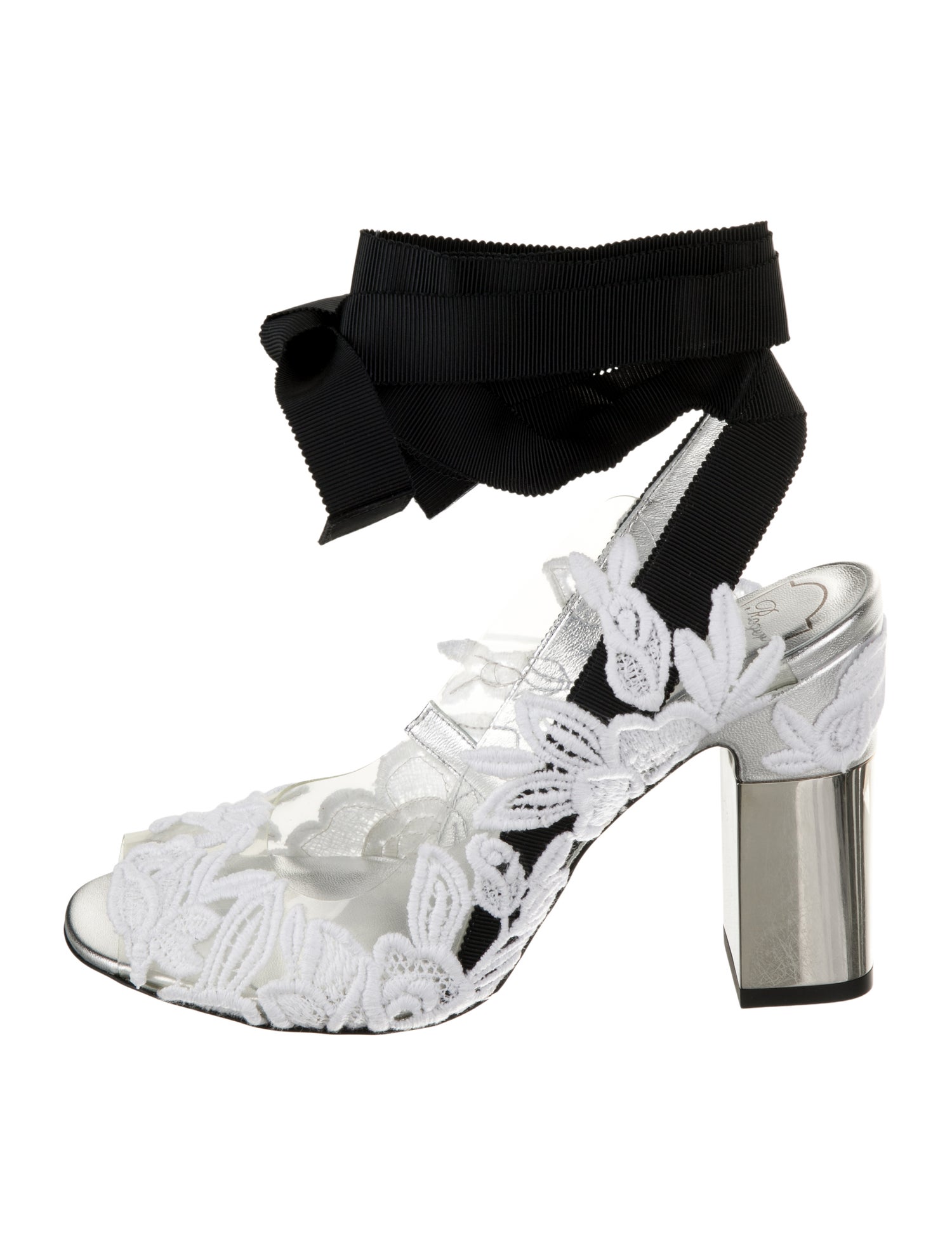 Roger Vivier PVC Lace Pattern Sandals