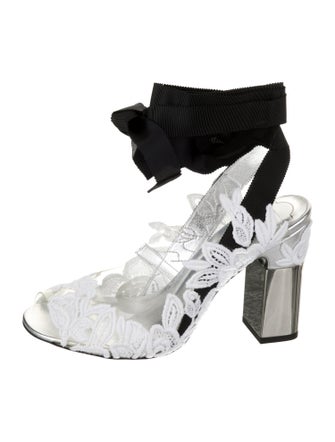 Roger Vivier PVC Lace Pattern Sandals