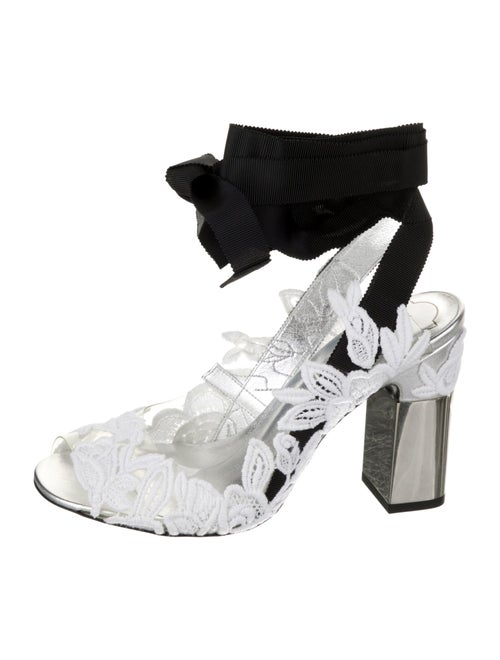 Roger Vivier PVC Lace Pattern Sandals