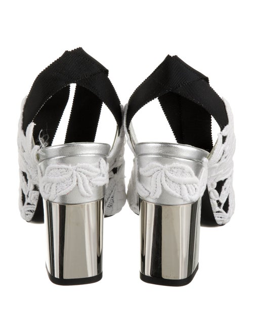 Roger Vivier PVC Lace Pattern Slingback Sandals