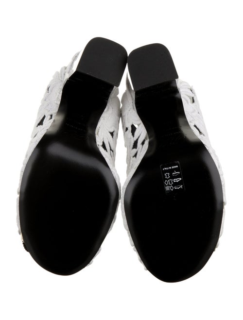 Roger Vivier PVC Lace Pattern Slingback Sandals