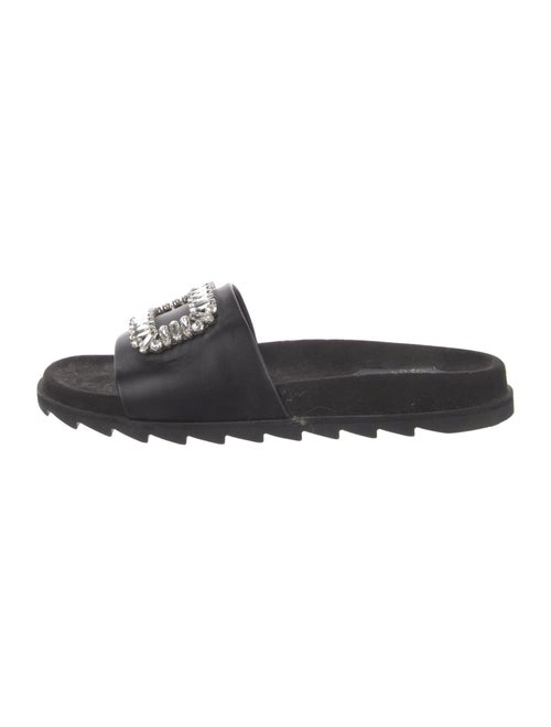 Roger Vivier Leather Printed Slides