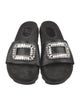 Roger Vivier Leather Printed Slides