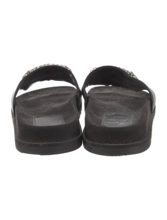Roger Vivier Leather Printed Slides
