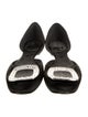 Roger Vivier Satin Crystal Embellishments D'Orsay Flats