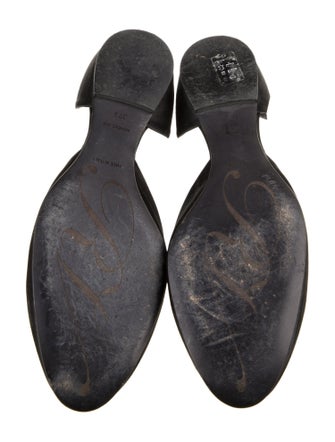 Roger Vivier Satin Crystal Embellishments D'Orsay Flats