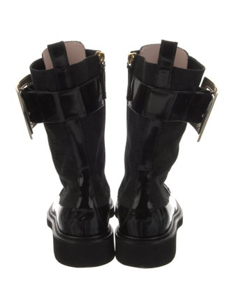 Roger Vivier Leather Combat Boots