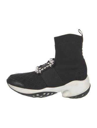 Roger Vivier Crystal Embellishments Sock Sneakers