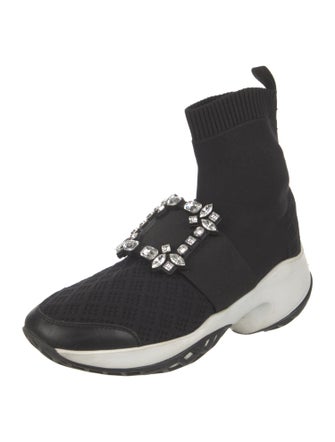 Roger Vivier Crystal Embellishments Sock Sneakers