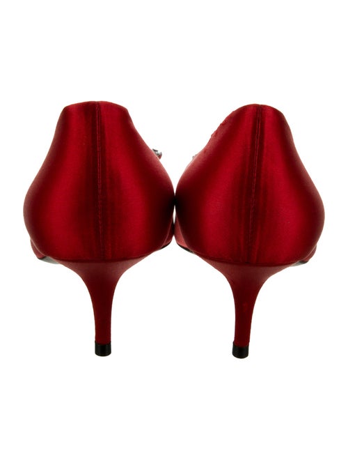 Roger Vivier Satin Crystal Embellishments Pumps