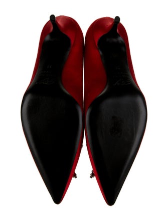 Roger Vivier Satin Crystal Embellishments Pumps