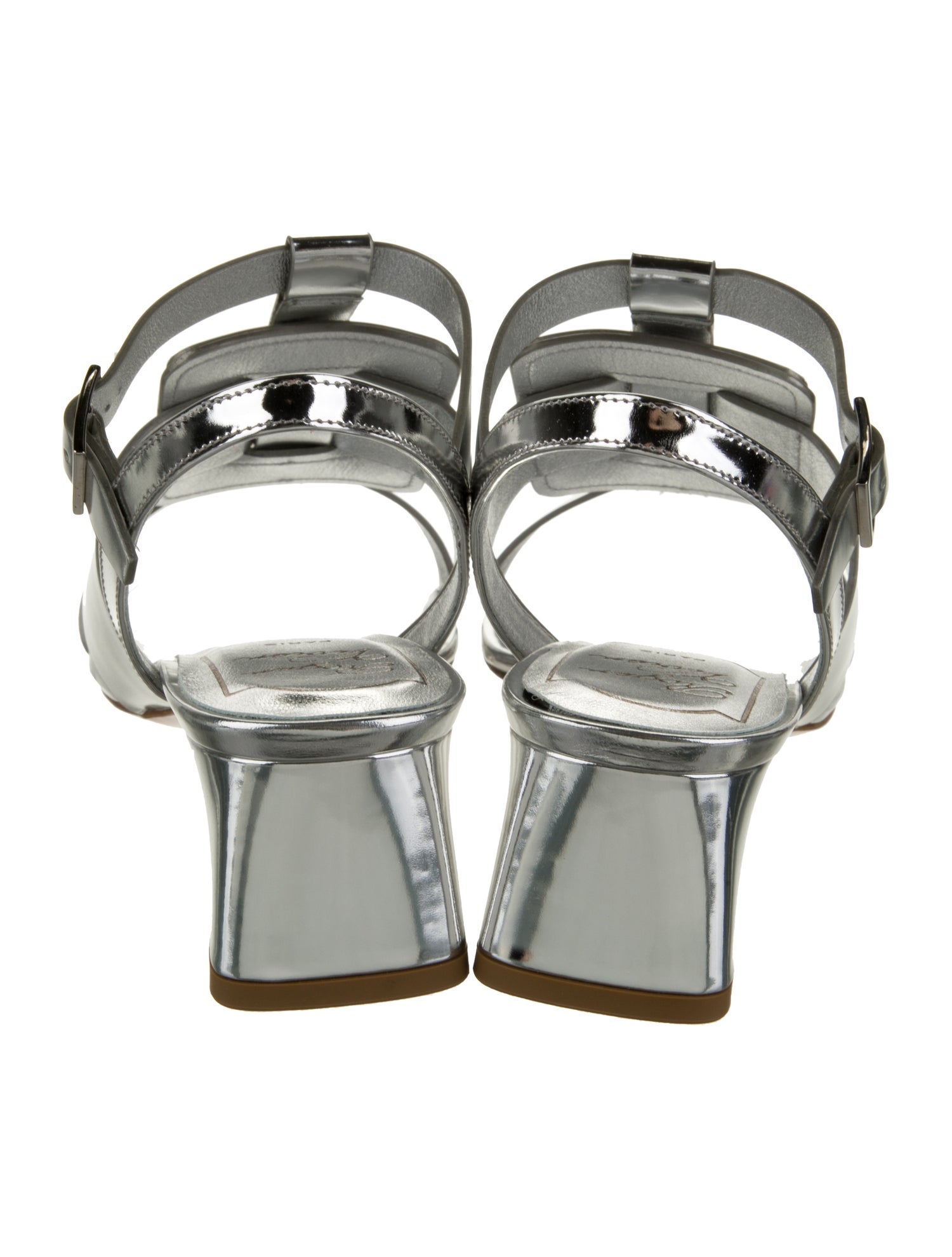 Roger Vivier Patent Leather T-Strap Sandals