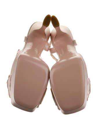 Roger Vivier Satin Crystal Embellishments Sandals