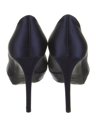 Roger Vivier Satin Crystal Embellishments Pumps