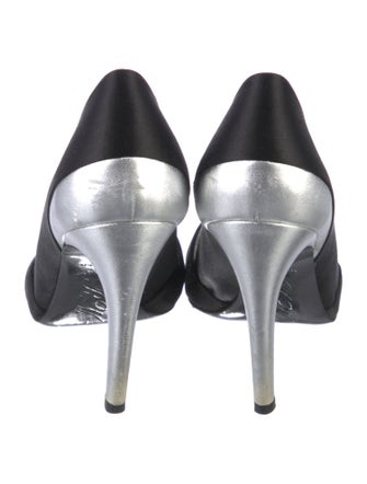 Roger Vivier Satin Crystal Embellishments Pumps