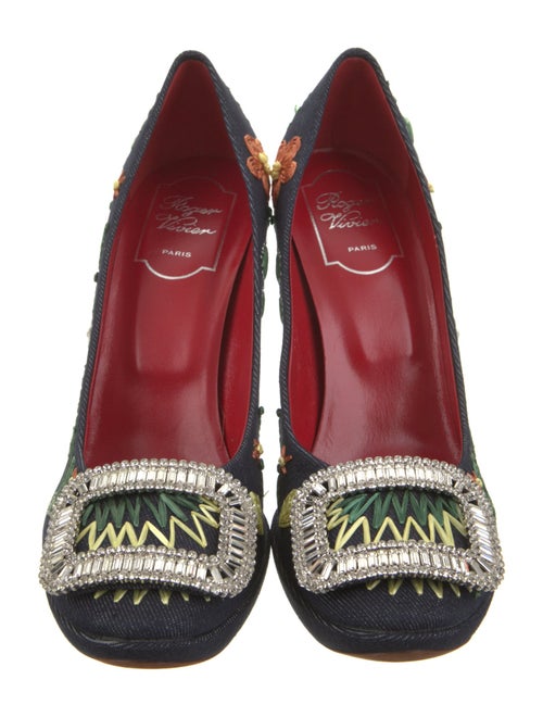 Roger Vivier Denim Printed Pumps