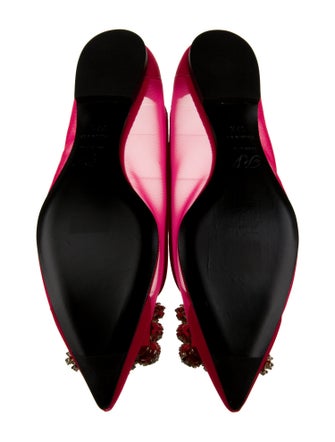 Roger Vivier Mesh Crystal Embellishments Ballet Flats