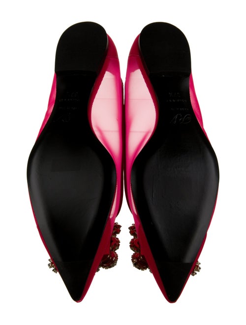 Roger Vivier Mesh Crystal Embellishments Ballet Flats