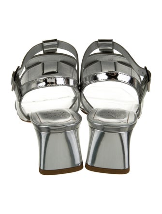 Roger Vivier Patent Leather T-Strap Sandals