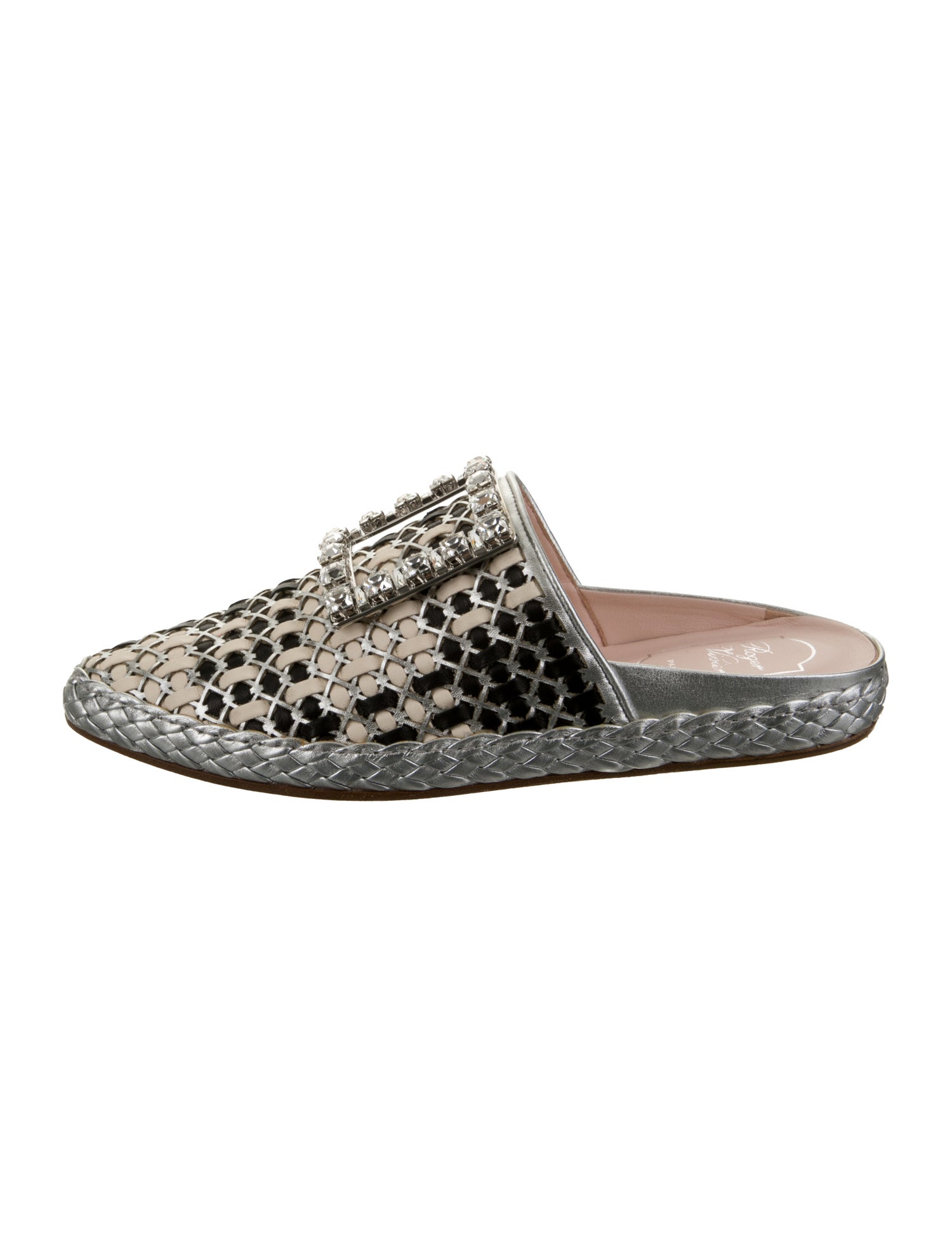 Roger Vivier Leather Patterned Mules