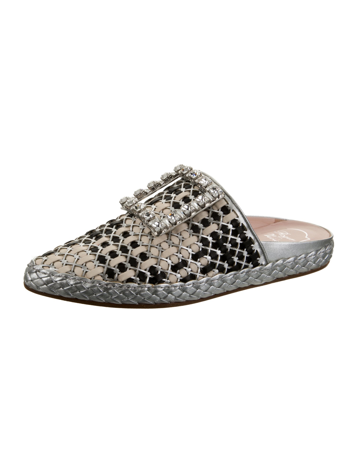Roger Vivier Leather Patterned Mules