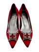 Roger Vivier Satin Crystal Embellishments Pumps
