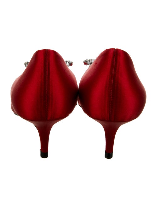 Roger Vivier Satin Crystal Embellishments Pumps