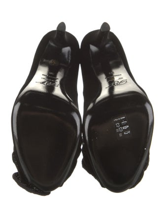 Roger Vivier Velvet Glitter Accents Pumps