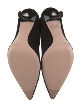 Roger Vivier Suede Crystal Embellishments Pumps