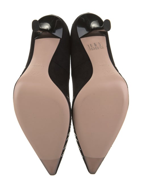 Roger Vivier Suede Crystal Embellishments Pumps