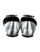 Roger Vivier Leather Crystal Embellishments D'Orsay Flats