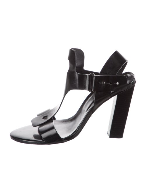 Roger Vivier Patent Leather T-Strap Sandals