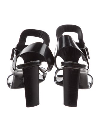 Roger Vivier Patent Leather T-Strap Sandals