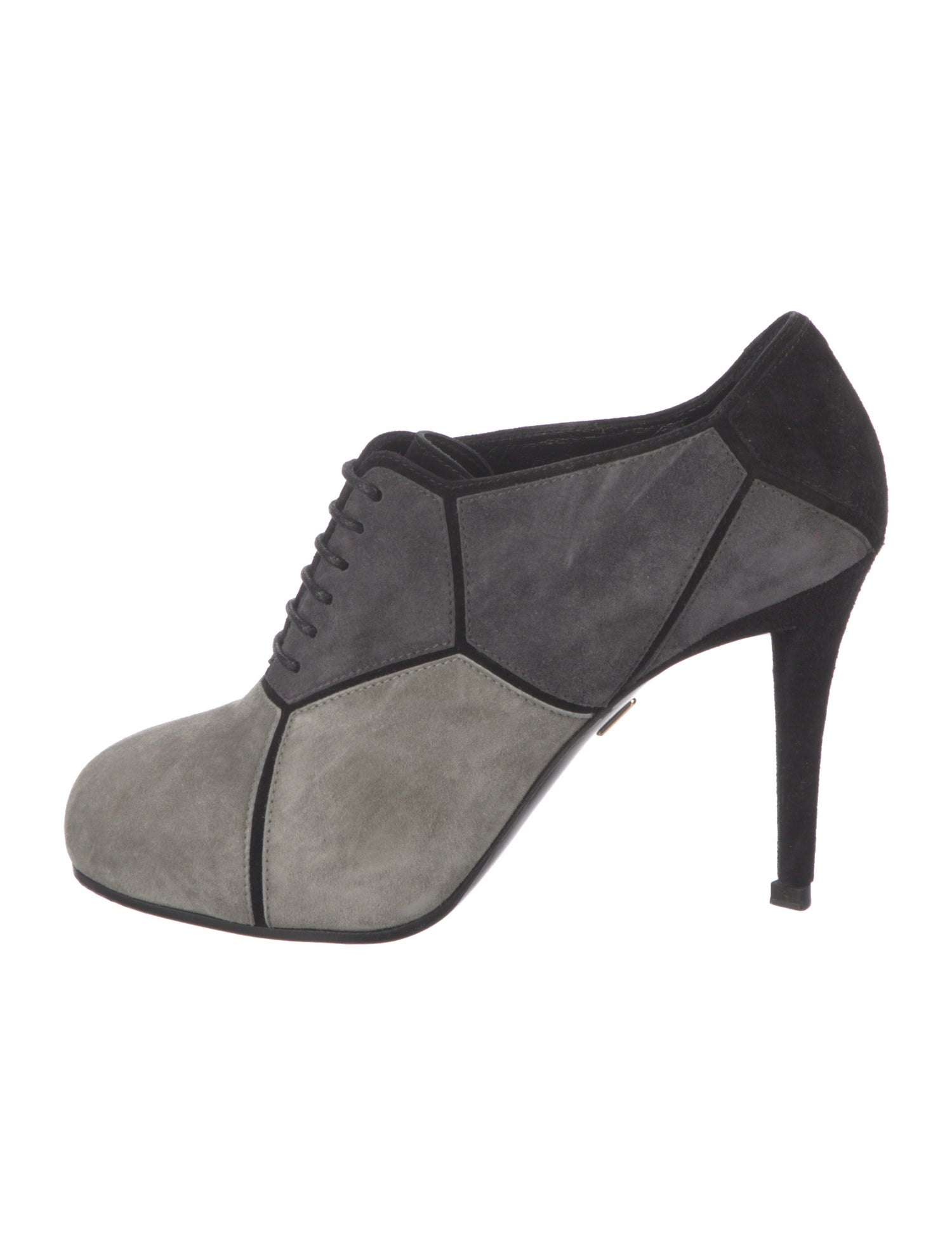 Roger Vivier Suede Colorblock Pattern Pumps