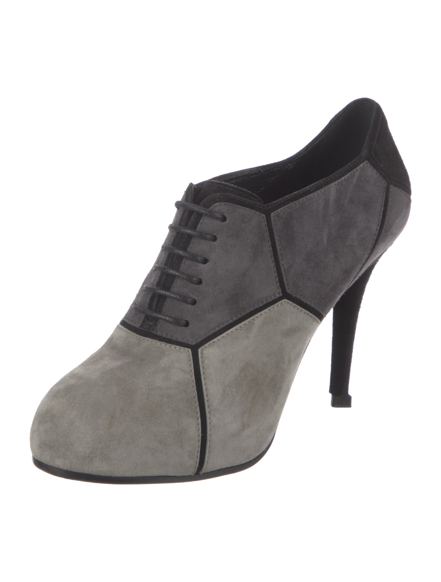 Roger Vivier Suede Colorblock Pattern Pumps