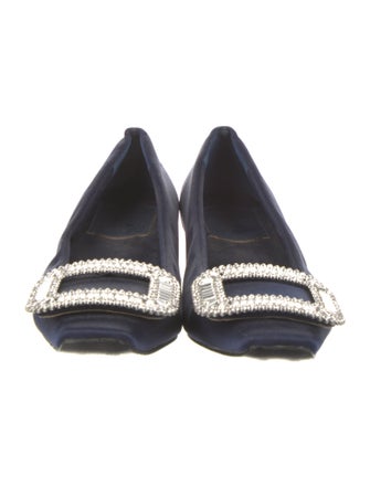 Roger Vivier Satin Crystal Embellishments Pumps