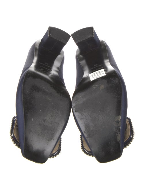 Roger Vivier Satin Crystal Embellishments Pumps