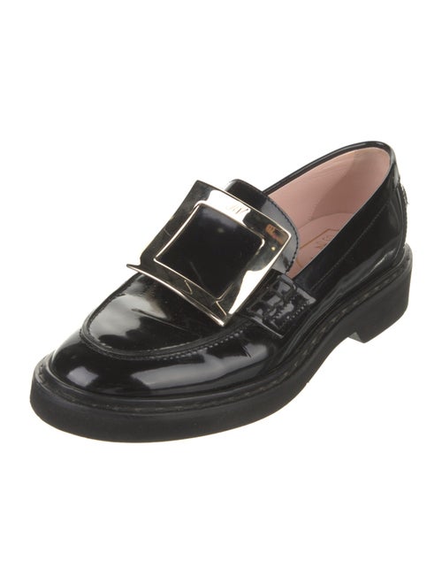 Roger Vivier Leather Crystal Embellishments Loafers