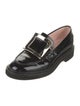 Roger Vivier Leather Crystal Embellishments Loafers