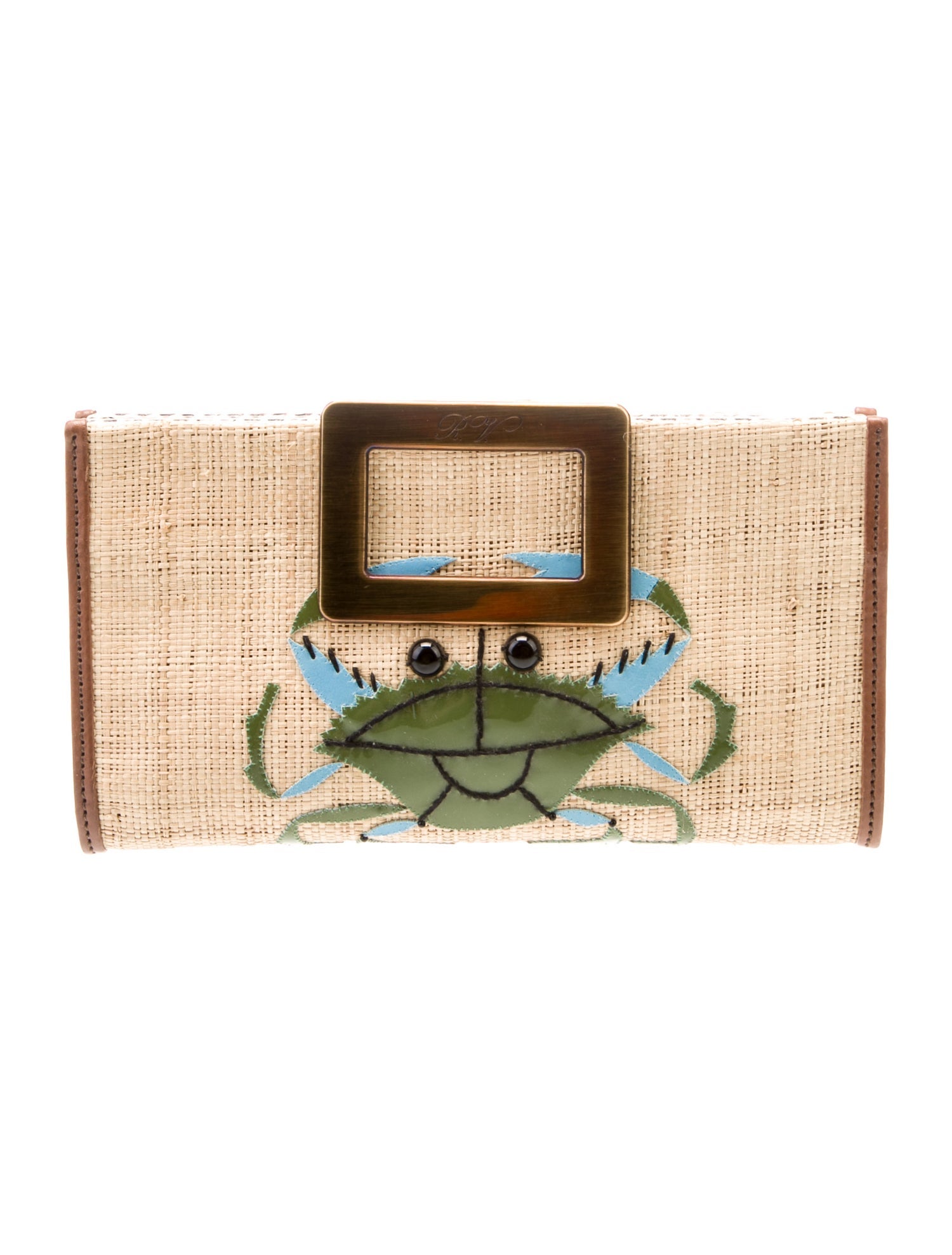 Roger Vivier Straw Clutch