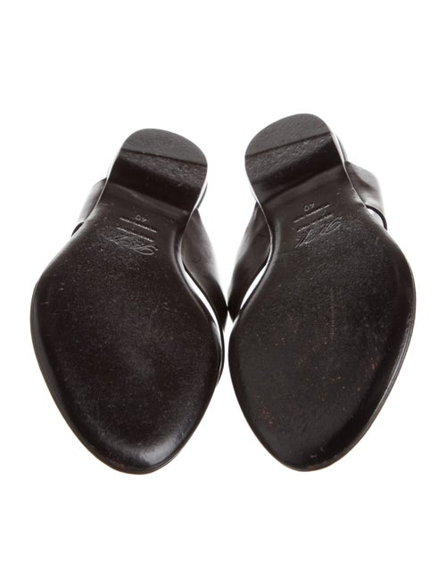 Roger Vivier Leather Whipstitch Trim Slides