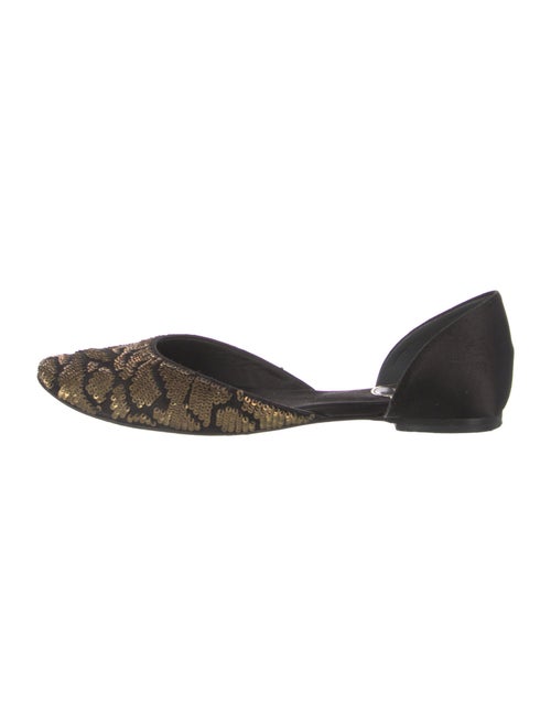 Roger Vivier Satin Printed D'Orsay Flats