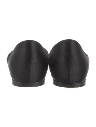 Roger Vivier Satin Printed D'Orsay Flats