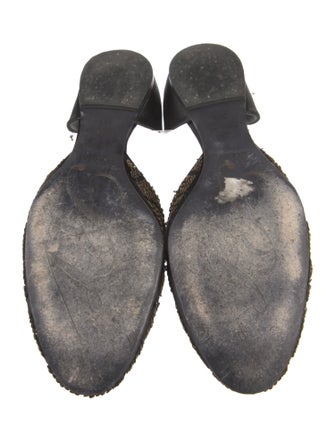 Roger Vivier Satin Printed D'Orsay Flats