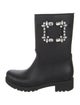 Roger Vivier Rubber Crystal Embellishments Boots